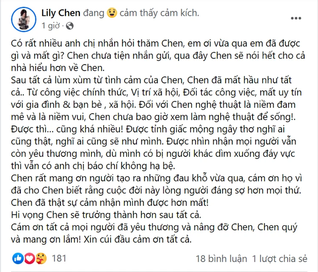 Hậu ồn ào 'chung bồ' với nữ hoàng nội y, Lily Chen lần đầu thẳng thắn trả lời: 'Tôi đã mất hầu như tất cả' - Ảnh 1